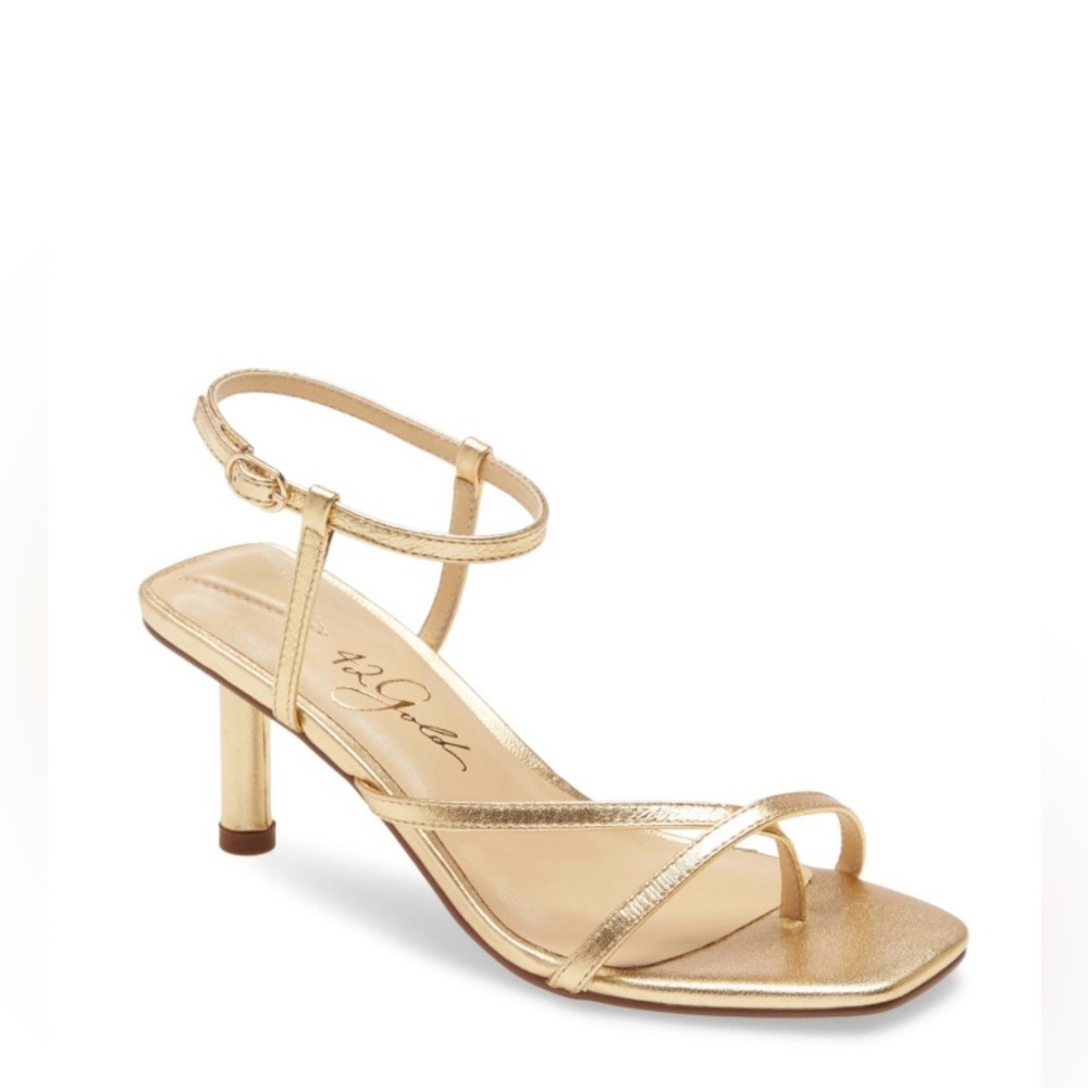 42 Gold Logan Gold Strappy Heel Sandal